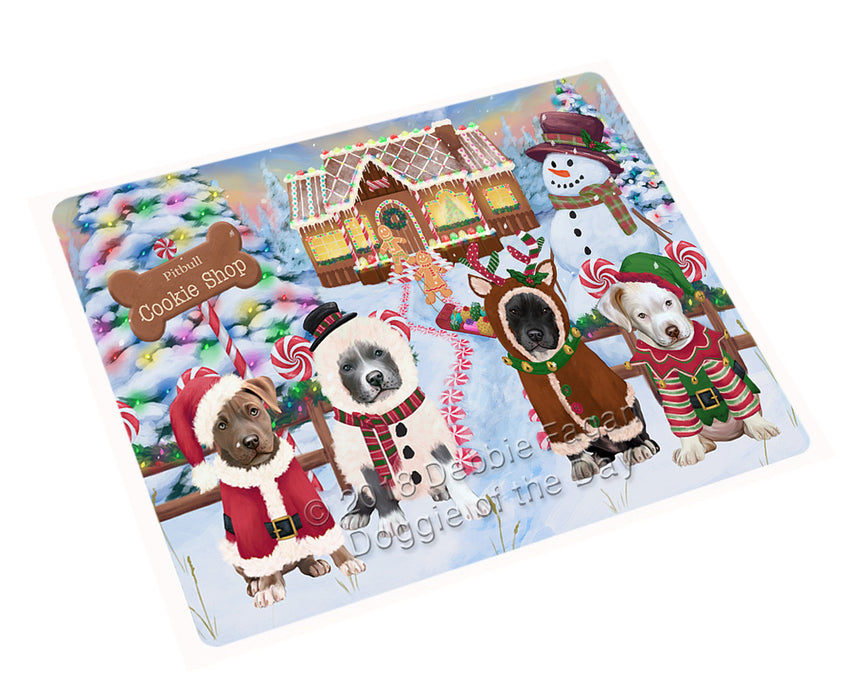 Holiday Gingerbread Cookie Shop Pit Bulls Dog Large Refrigerator / Dishwasher Magnet RMAG101322