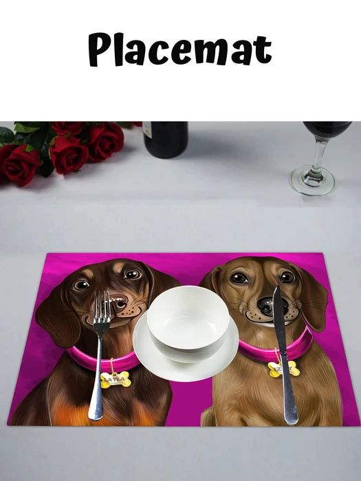 Add Your PERSONALIZED PET Painting Portrait on Placemat