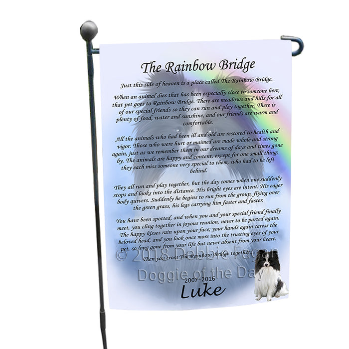 Rainbow Bridge Pomeranian Dog Garden Flag GFLG56231