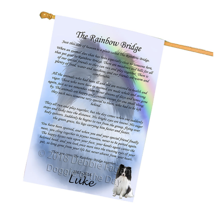 Rainbow Bridge Pomeranian Dog House Flag FLG56367