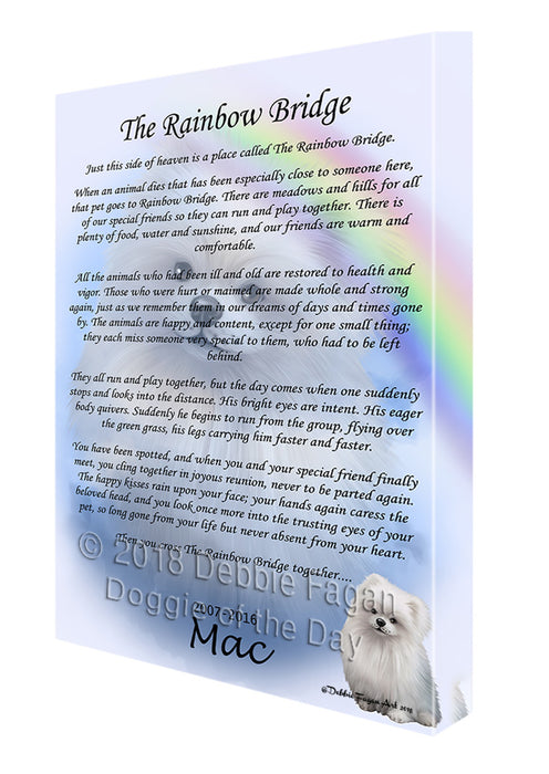 Rainbow Bridge Pomeranian Dog Canvas Print Wall Art Décor CVS123389