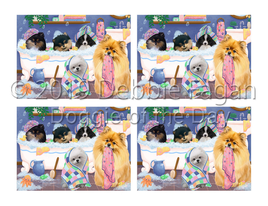 Rub A Dub Dogs In A Tub Pomeranian Dogs Placemat