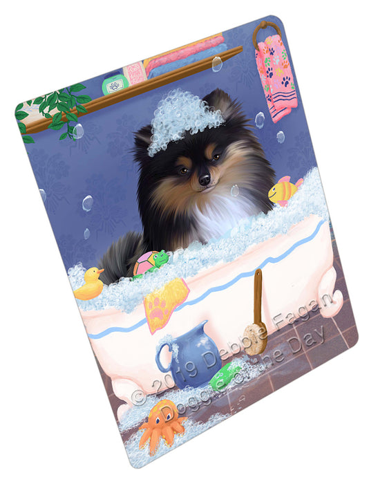 Rub A Dub Dog In A Tub Pomeranian Dog Refrigerator / Dishwasher Magnet RMAG109458