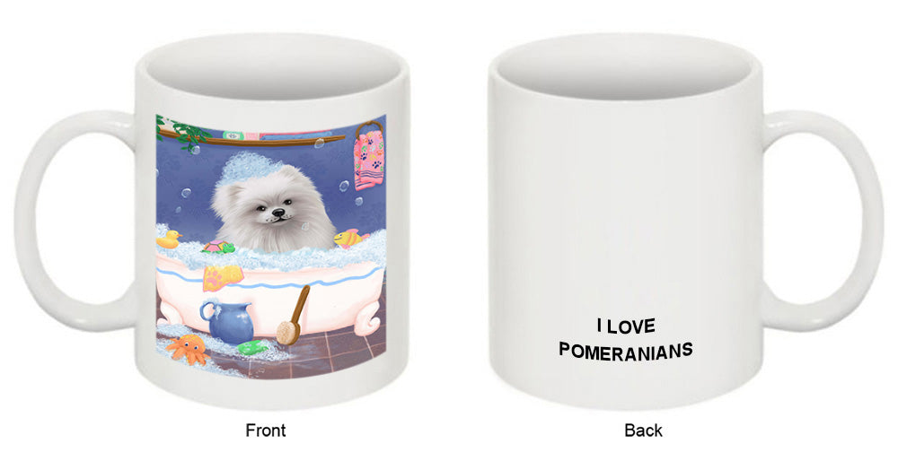 Rub A Dub Dog In A Tub Pomeranian Dog Coffee Mug MUG52816