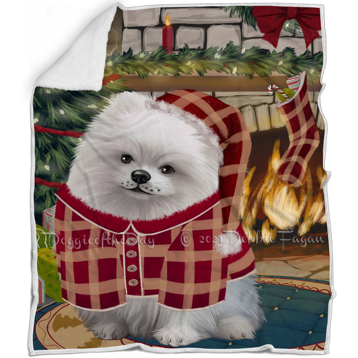 The Stocking was Hung Pomeranian Dog Blanket BLNKT119496