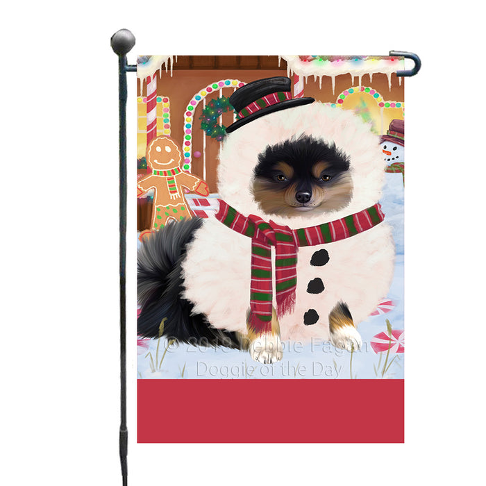 Personalized Gingerbread Candyfest Pomeranian Dog Custom Garden Flag GFLG64125