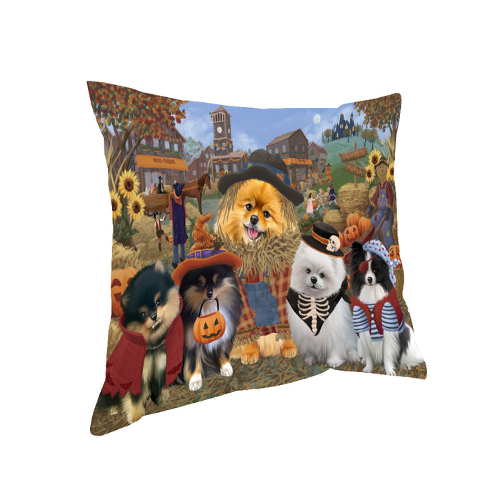 Halloween 'Round Town Pomeranian Dogs Pillow PIL85112