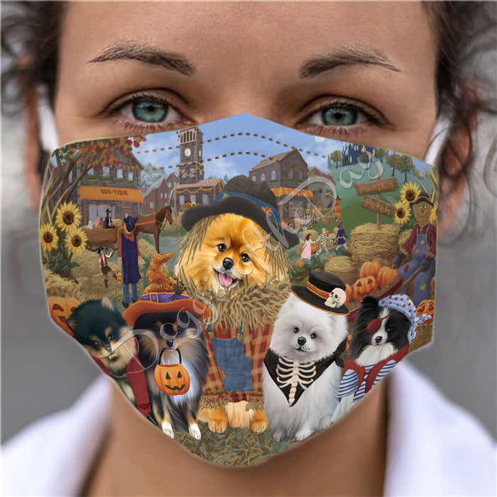 Halloween 'Round Town Pomeranian Dogs Face Mask FM49977