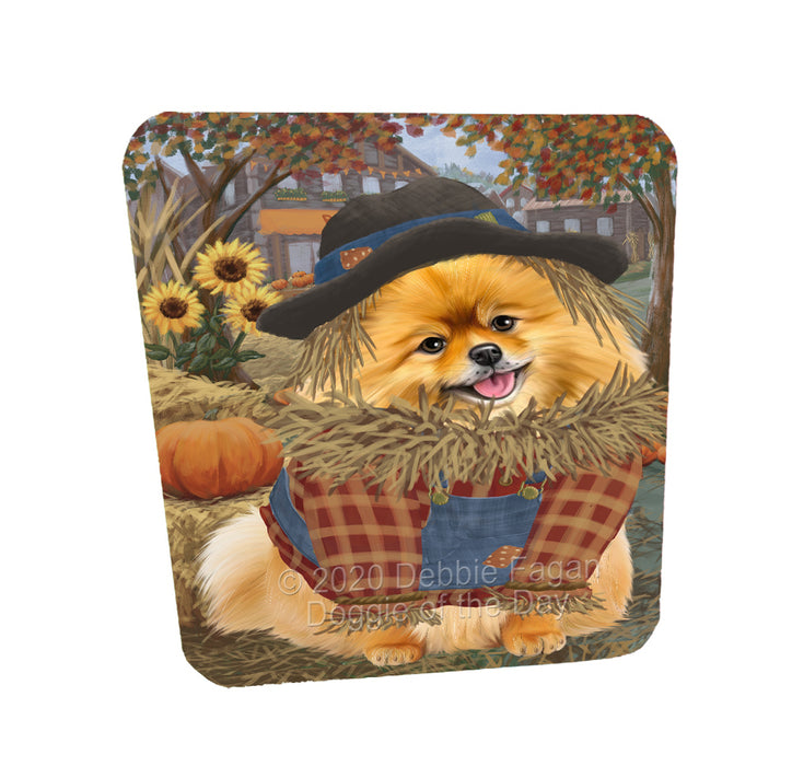 Halloween 'Round Town Pomeranian Dogs Coasters Set of 4 CSTA58006