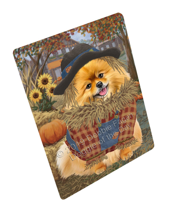 Fall Pumpkin Scarecrow Pomeranian Dogs Refrigerator / Dishwasher Magnet RMAG107274