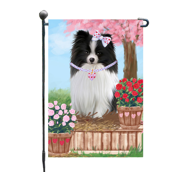 Personalized Rosie 25 Cent Kisses Pomeranian Dog Custom Garden Flag GFLG64764