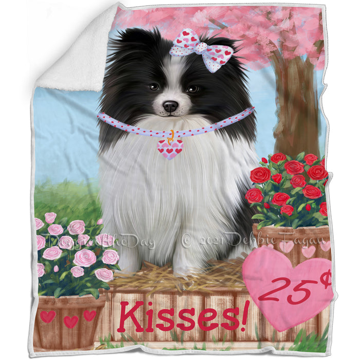 Rosie 25 Cent Kisses Pomeranian Dog Blanket BLNKT123303