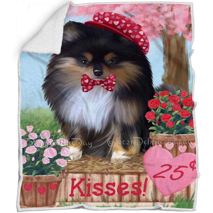 Rosie 25 Cent Kisses Pomeranian Dog Blanket BLNKT123330