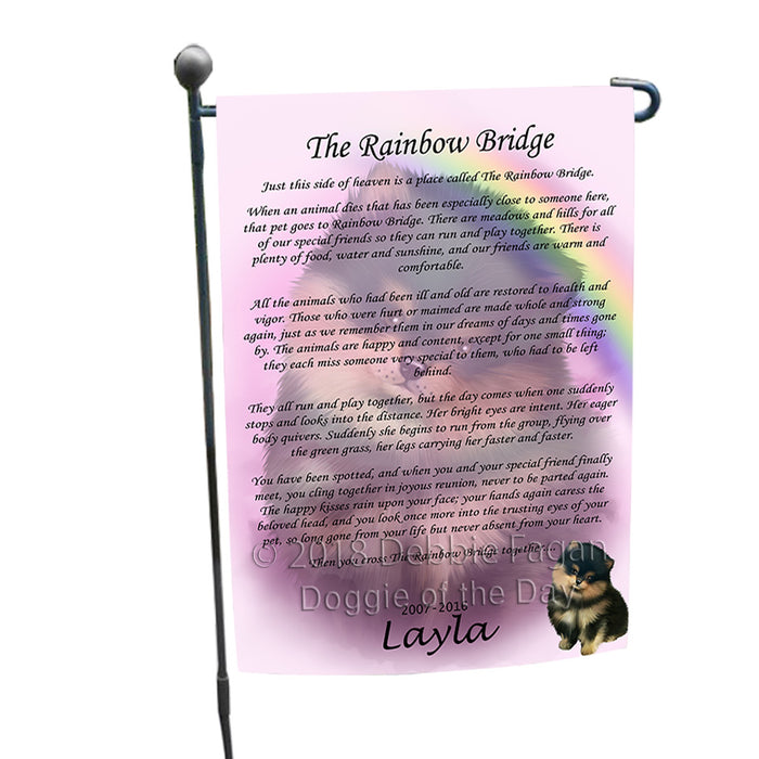 Rainbow Bridge Pomeranian Dog Garden Flag GFLG56238