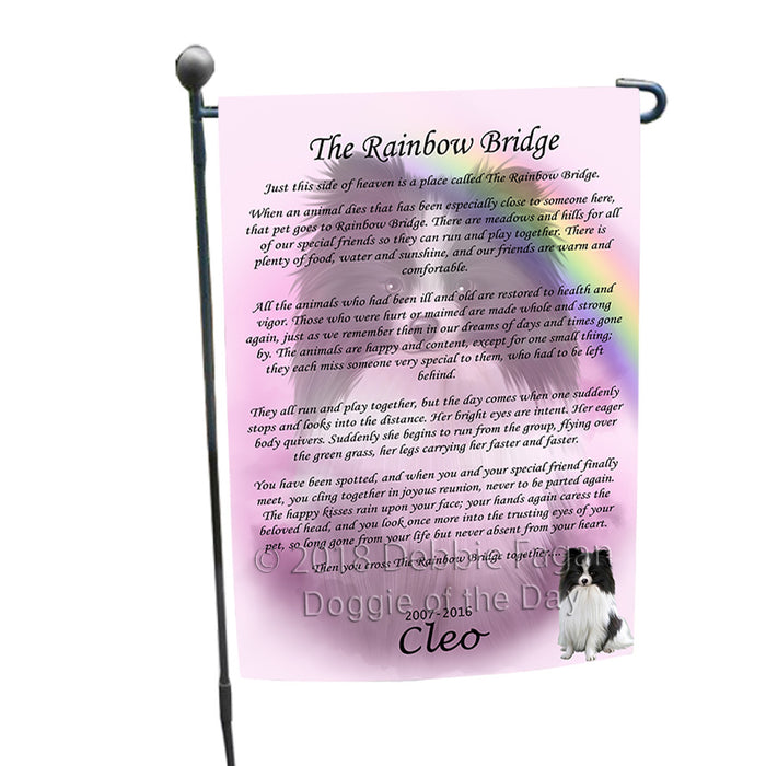 Rainbow Bridge Pomeranian Dog Garden Flag GFLG56235