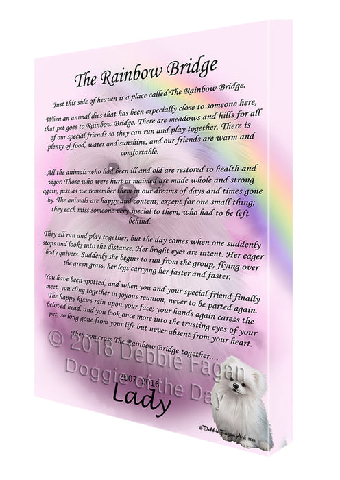 Rainbow Bridge Pomeranian Dog Canvas Print Wall Art Décor CVS123425