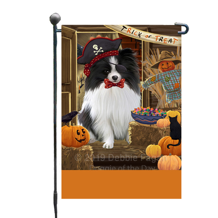 Personalized Enter at Own Risk Trick or Treat Halloween Pomeranian Dog Custom Garden Flags GFLG-DOTD-A59674