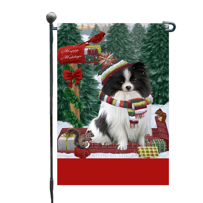 Personalized Merry Christmas Woodland Sled  Pomeranian Dog Custom Garden Flags GFLG-DOTD-A61651
