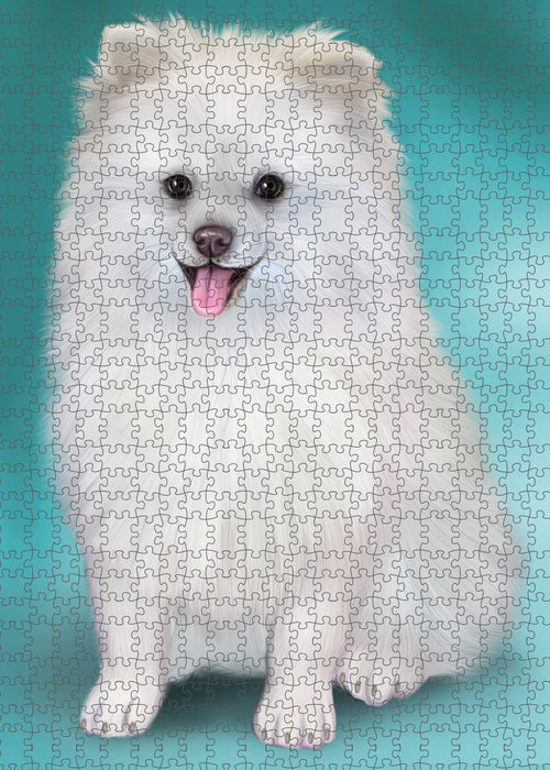 Pomeranian Dog Portrait Jigsaw Puzzle for Adults Animal Interlocking Puzzle Game Unique Gift for Dog Lover's with Metal Tin Box