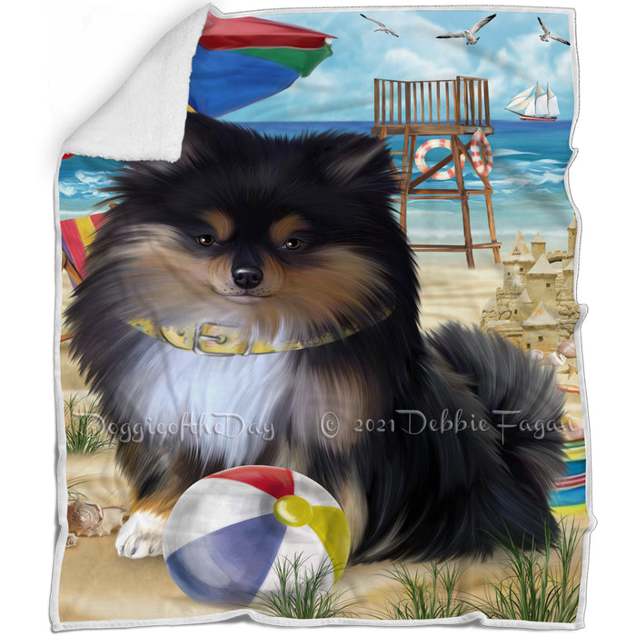 Pet Friendly Beach Pomeranian Dog Blanket BLNKT66252