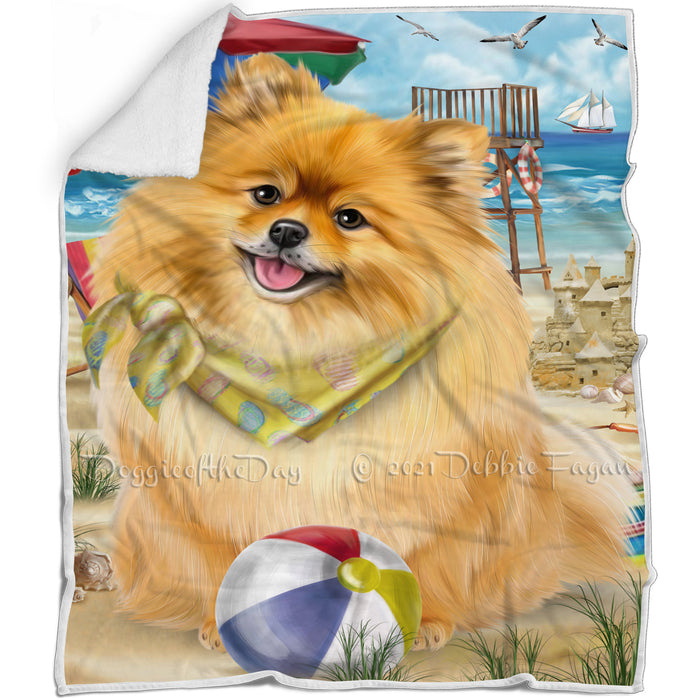 Pet Friendly Beach Pomeranian Dog Blanket BLNKT66288
