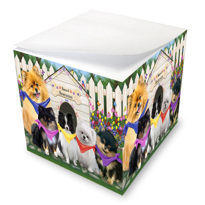 Spring Dog House Pomeranians Dog Note Cube NOC50886