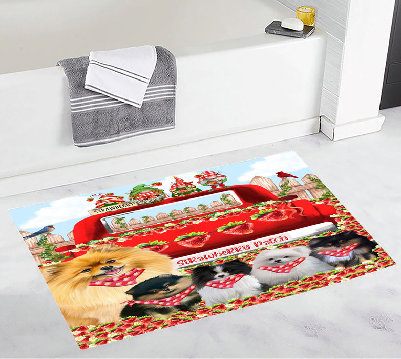 Pomeranian Anti-Slip Bath Mat, Explore a Variety of Designs, Soft and Absorbent Bathroom Rug Mats, Personalized, Custom, Dog and Pet Lovers Gift
