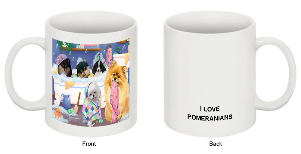 Rub A Dub Dogs In A Tub Pomeranians Dog Coffee Mug MUG52207