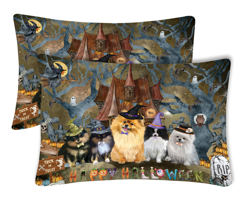Pomeranian Pillow Case: Explore a Variety of Designs, Custom, Standard Pillowcases Set of 2, Personalized, Halloween Gift for Pet and Dog Lovers
