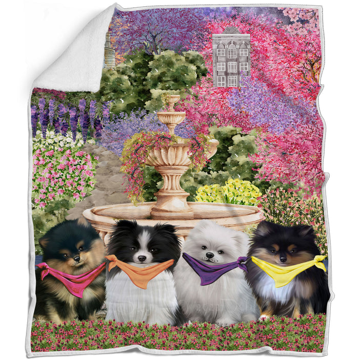 Pomeranian Blanket: Explore a Variety of Personalized Designs, Bed Cozy Sherpa, Fleece and Woven, Custom Dog Gift for Pet Lovers
