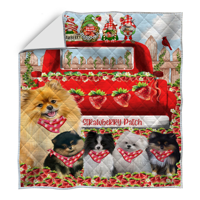 Pomeranian Quilt, Explore a Variety of Bedding Designs, Bedspread Quilted Coverlet, Custom, Personalized, Pet Gift for Dog Lovers