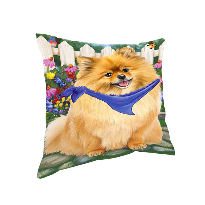 Spring Floral Pomeranian Dog Pillow PIL56888