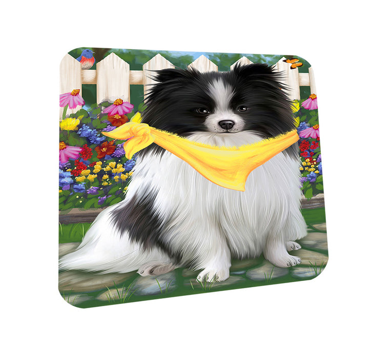 Spring Floral Pomeranian Dog Coasters Set of 4 CST50160