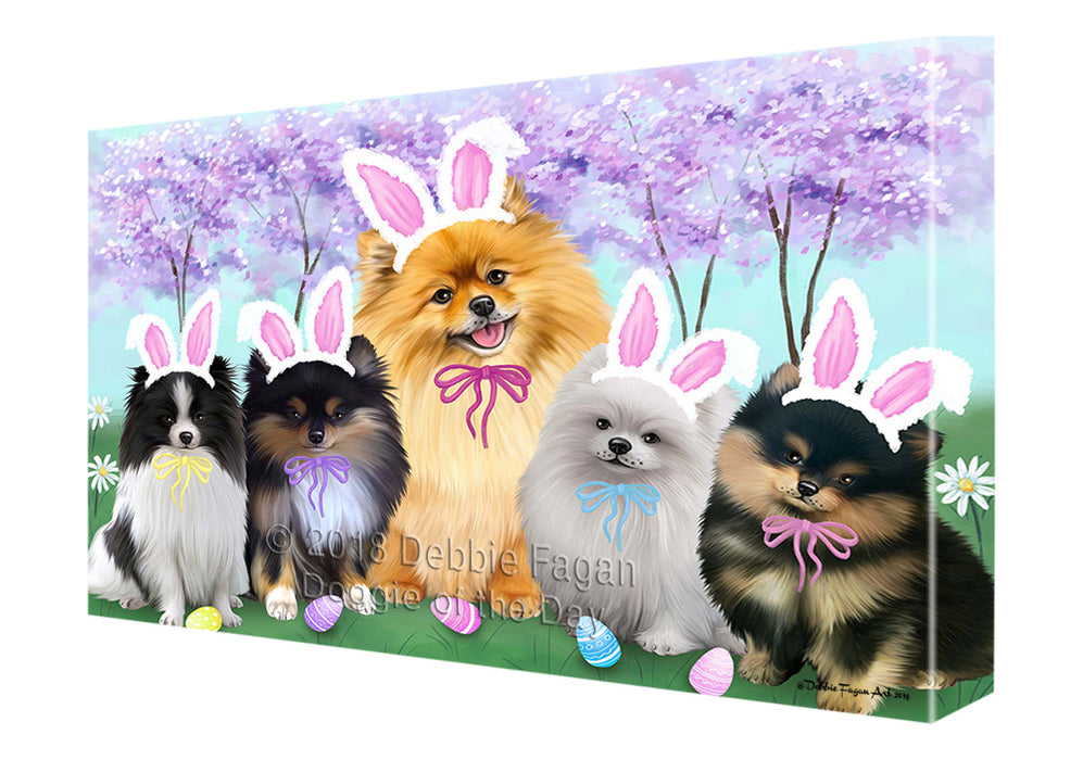 Pomeranians Dog Easter Holiday Canvas Wall Art CVS58512
