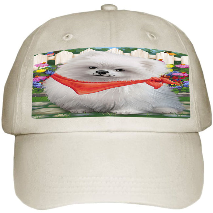 Spring Floral Pomeranian Dog Ball Hat Cap HAT54357