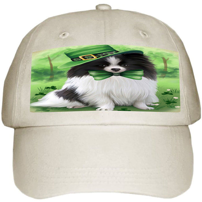 St. Patricks Day Irish Portrait Pomeranian Dog Ball Hat Cap HAT51780