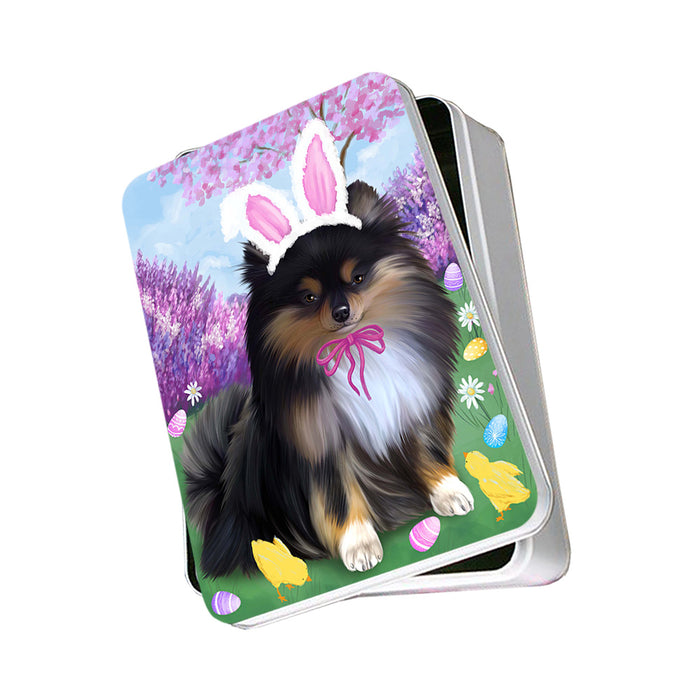 Pomeranian Dog Easter Holiday Photo Storage Tin PITN49212