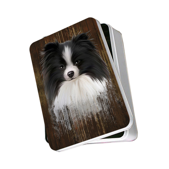 Rustic Pomeranian Dog Photo Storage Tin PITN50457