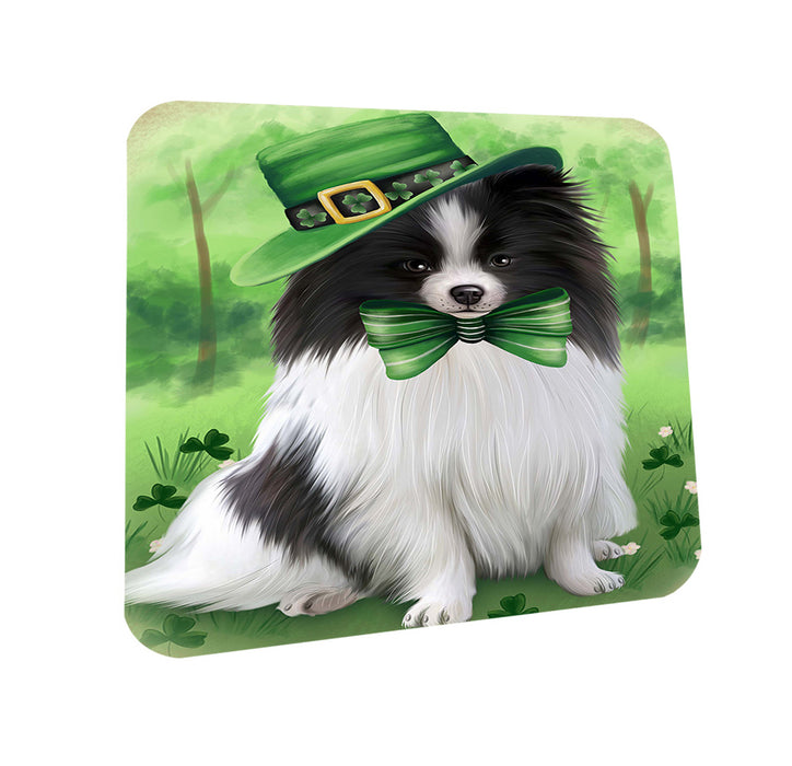 St. Patricks Day Irish Portrait Pomeranian Dog Coasters Set of 4 CST49308