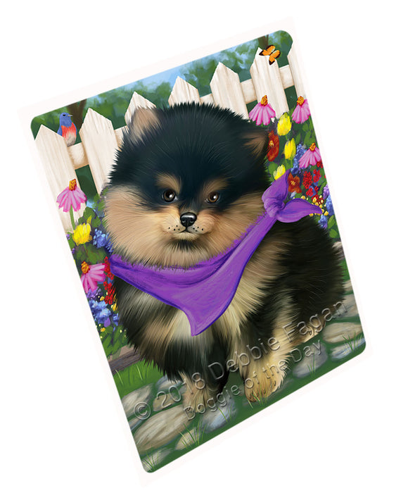 Spring Floral Pomeranian Dog Cutting Board C54651