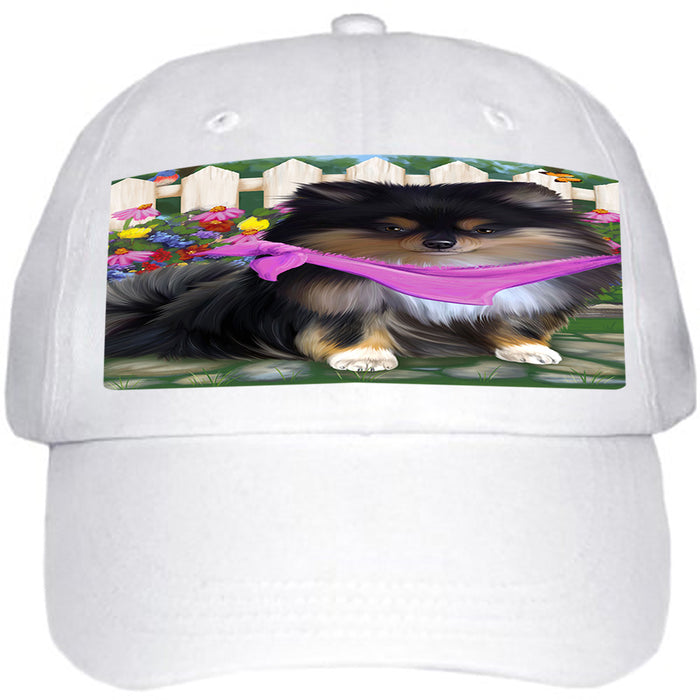 Spring Floral Pomeranian Dog Ball Hat Cap HAT54363