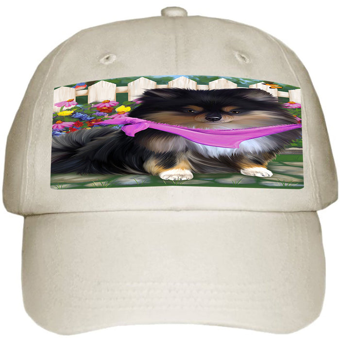 Spring Floral Pomeranian Dog Ball Hat Cap HAT54363
