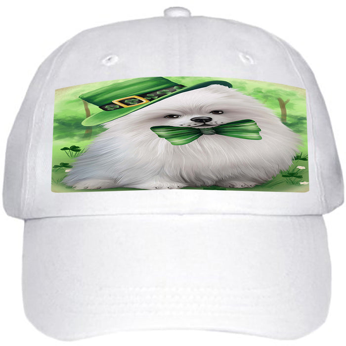 St. Patricks Day Irish Portrait Pomeranian Dog Ball Hat Cap HAT51786