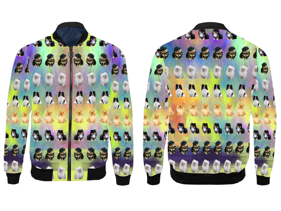 Paradise Wave Pomeranians Dogs All Over Print Wome's Jacket