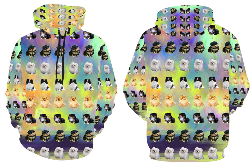 Paradise Wave Pomeranians Dogs All Over Print Men's Hoodie
