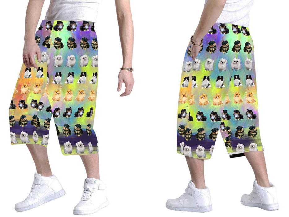 Paradise Wave Pomeranians Dogs All Over Print Men's Baggy Shorts
