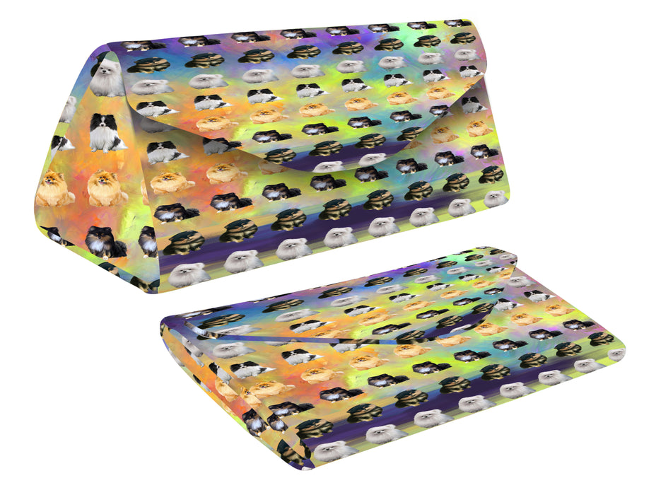 Paradise Wave Pomeranians Dogs Foldable Glasses Case