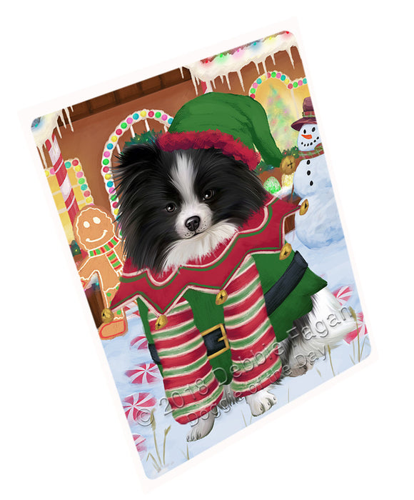 Christmas Gingerbread House Candyfest Pomeranian Dog Magnet MAG74571 (Small 5.5" x 4.25")