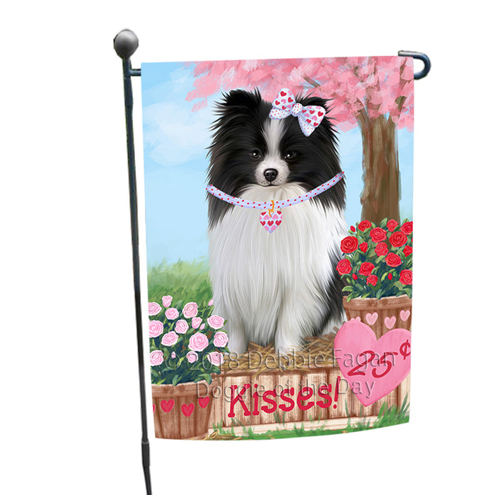 Rosie 25 Cent Kisses Pomeranian Dog Garden Flag GFLG56535