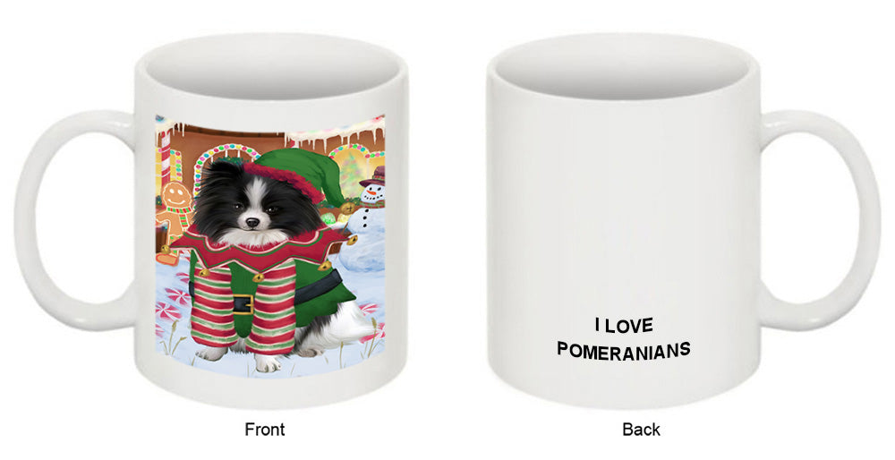 Christmas Gingerbread House Candyfest Pomeranian Dog Coffee Mug MUG51876